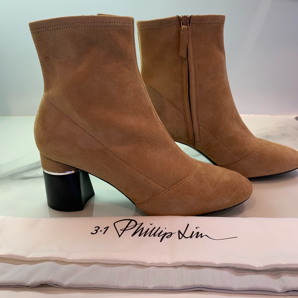 3.1 Philip Lim Camel Drum Booties Size 10 NWT